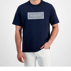 Michael Kors Men’s Midnight Navy Logo Crewneck T-Shirt Size M NWT